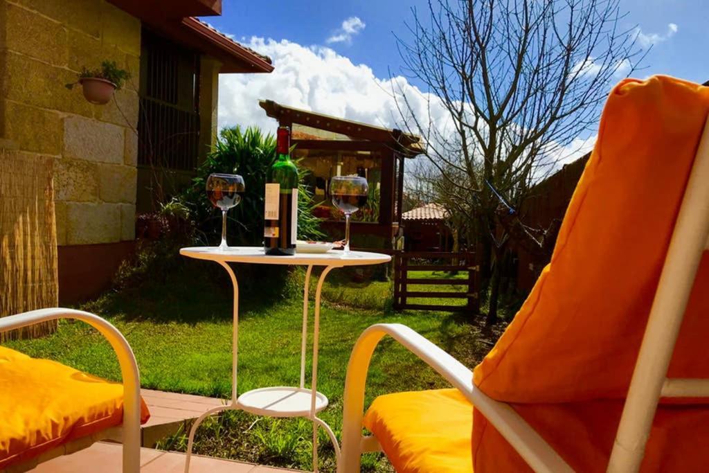 Tranquila Casita De Invitados En Vigo Con Chimenea Buitenkant foto