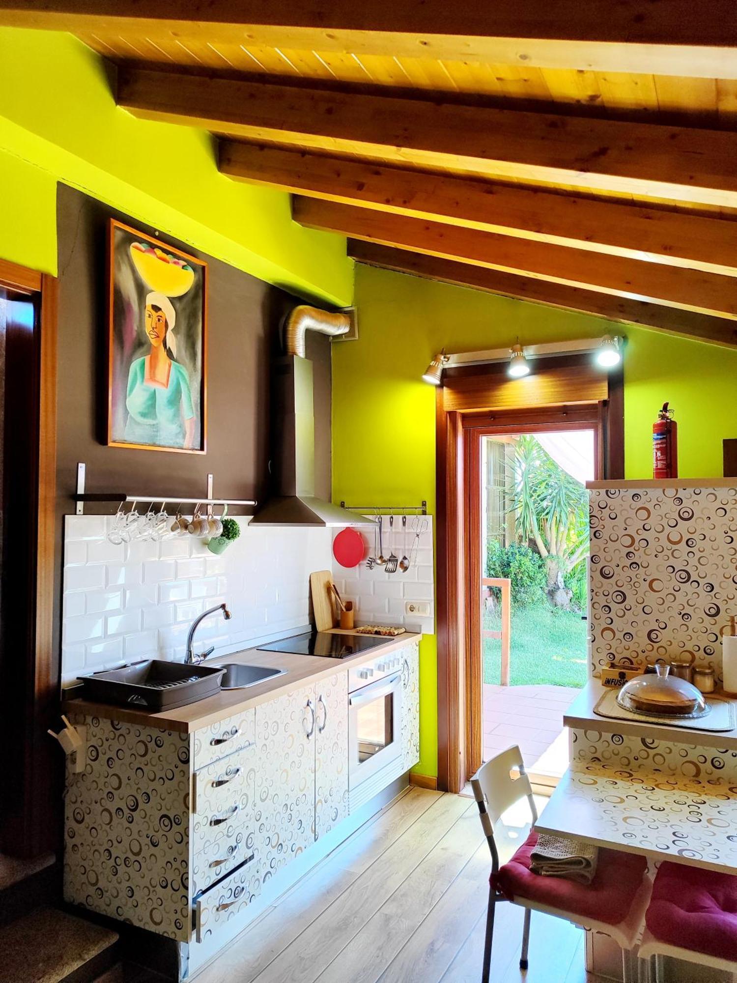 Tranquila Casita De Invitados En Vigo Con Chimenea Buitenkant foto