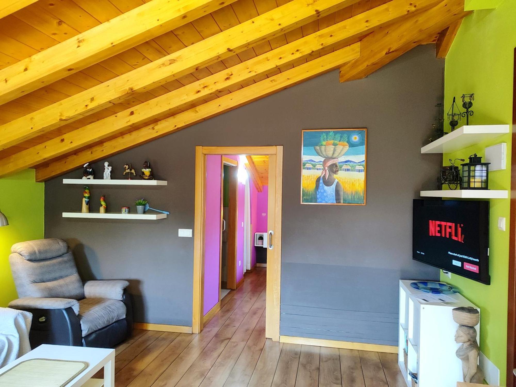 Tranquila Casita De Invitados En Vigo Con Chimenea Buitenkant foto